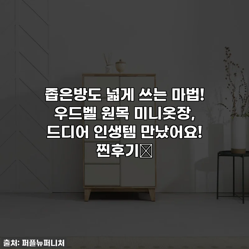 좁은방도 넓게 쓰는 마법! 우드벨 원목 미니옷장, 드디어 인생템 만났어요! 찐후기💖