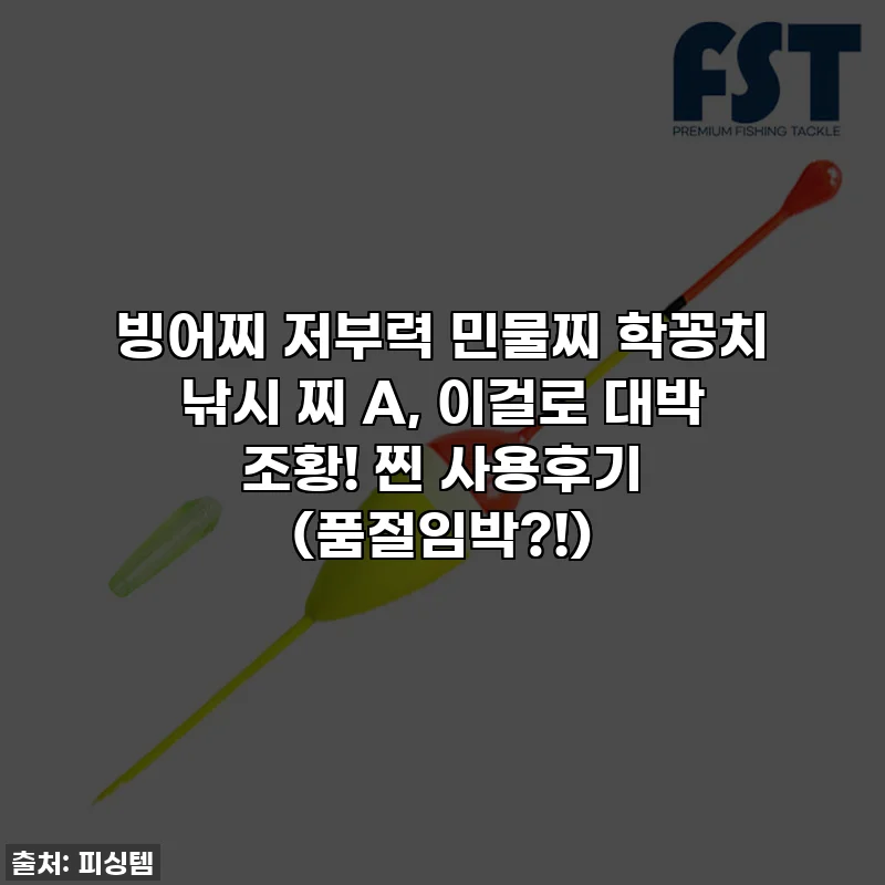 빙어찌 저부력 민물찌 학꽁치 낚시 찌 A, 이걸로 대박 조황! 찐 사용후기 (품절임박?!)
