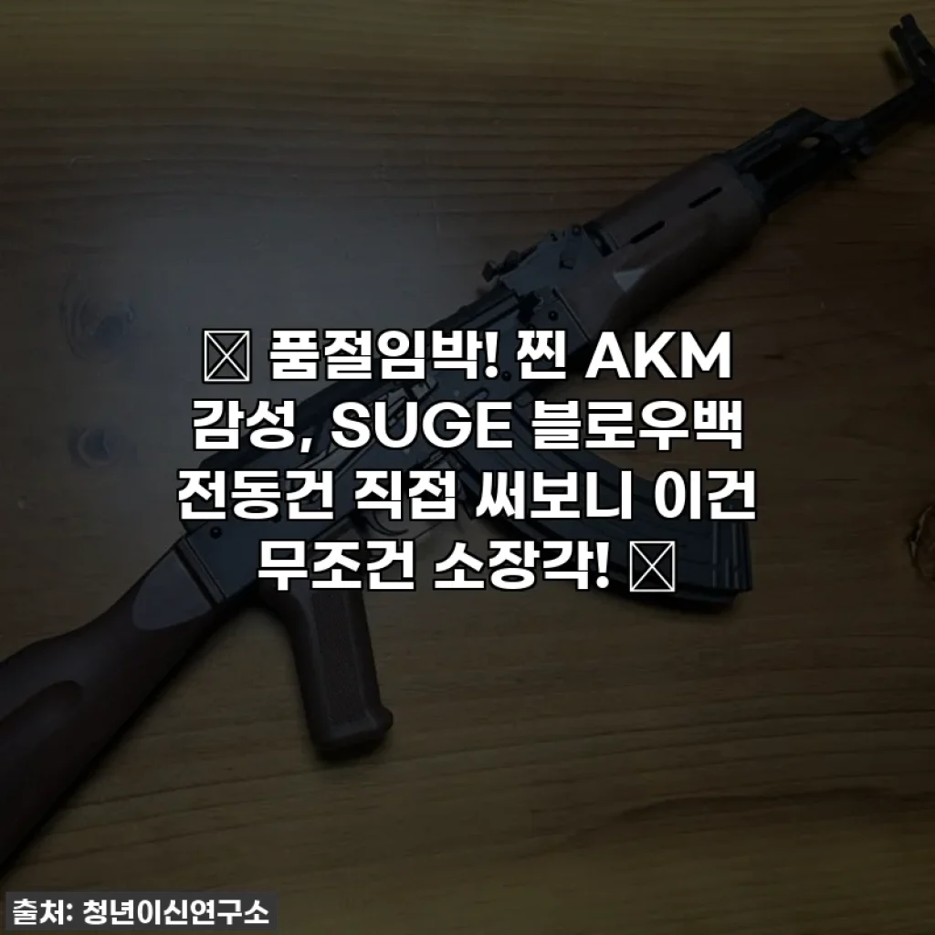 🔥 품절임박! 찐 AKM 감성, SUGE 블로우백 전동건 직접 써보니 이건 무조건 소장각! 🔥