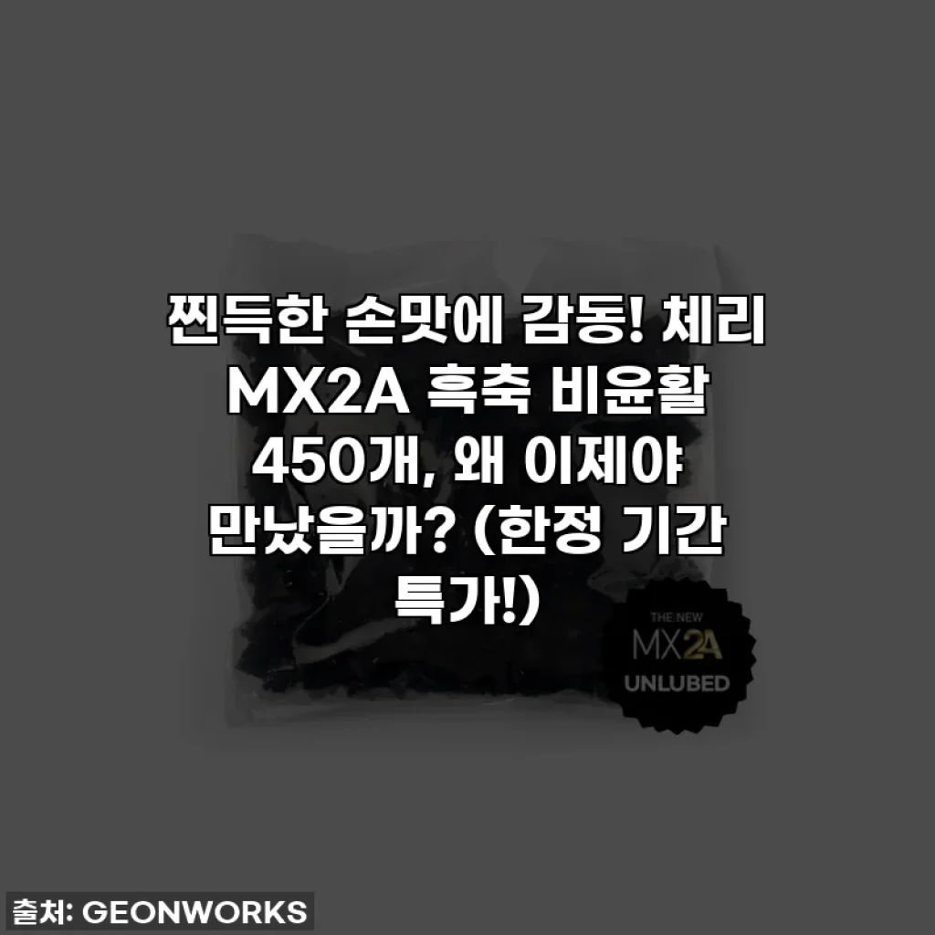 찐득한 손맛에 감동! 체리 MX2A 흑축 비윤활 450개, 왜 이제야 만났을까? (한정 기간 특가!)