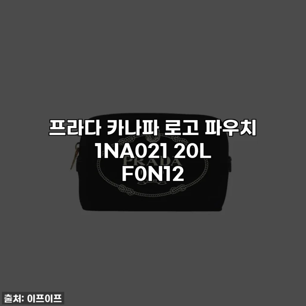 프라다 카나파 로고 파우치 1NA021 20L F0N12