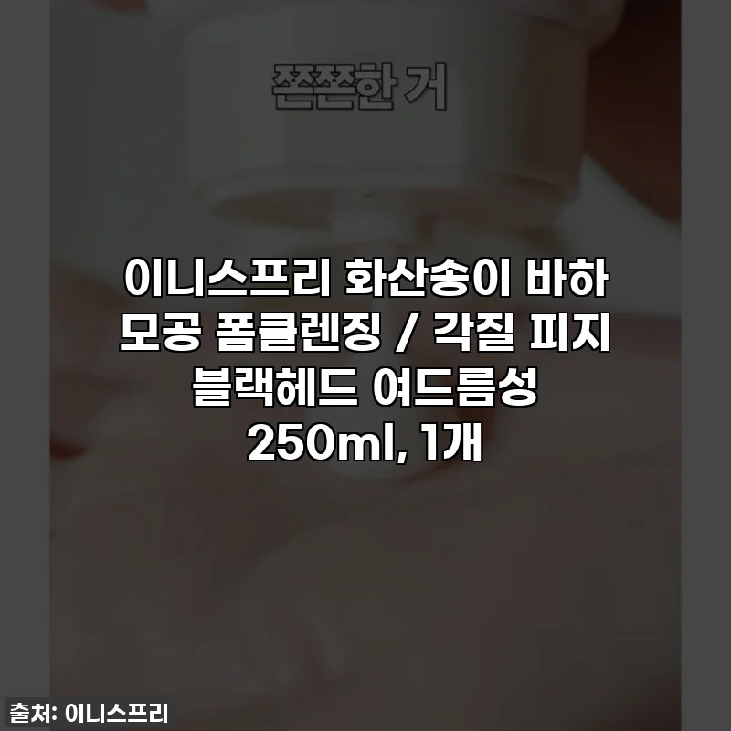 이니스프리 화산송이 바하 모공 폼클렌징 / 각질 피지 블랙헤드 여드름성 250ml, 1개