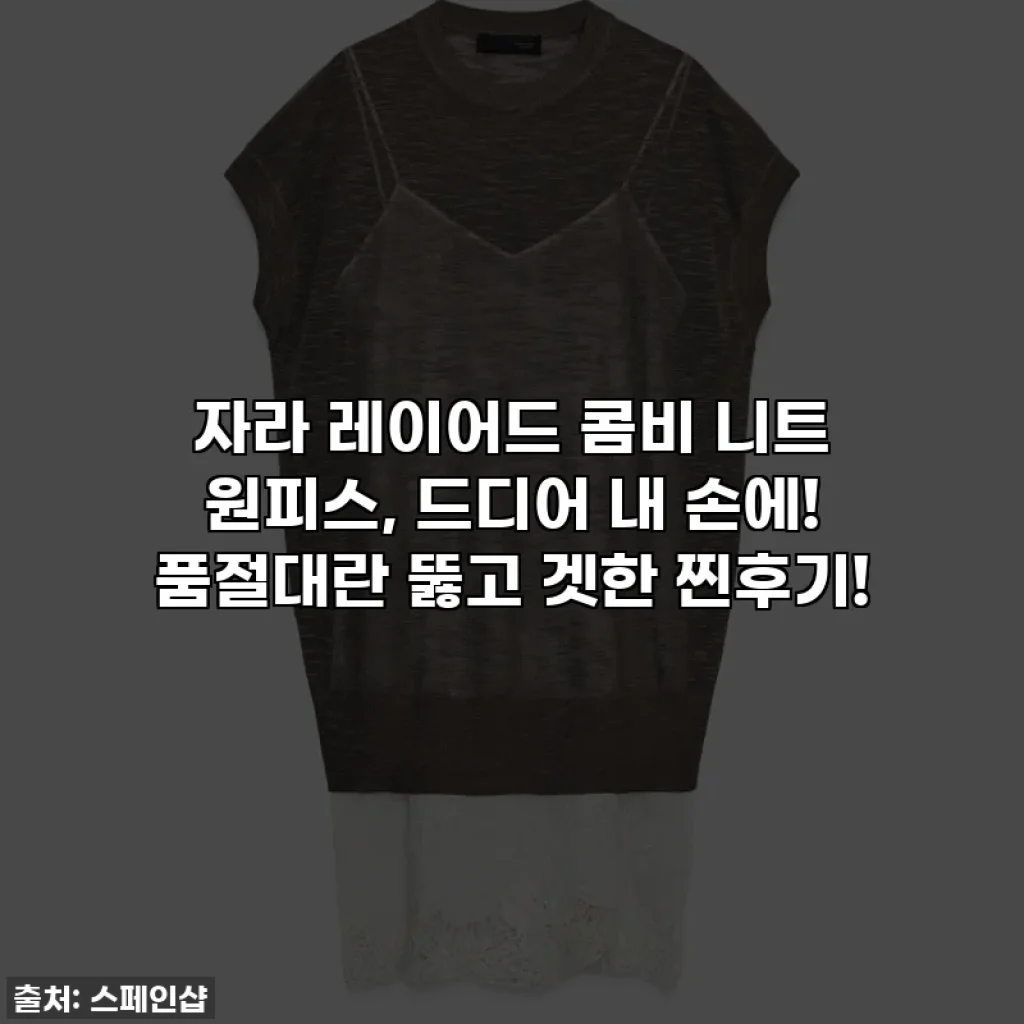 자라 레이어드 콤비 니트 원피스, 드디어 내 손에! 품절대란 뚫고 겟한 찐후기!