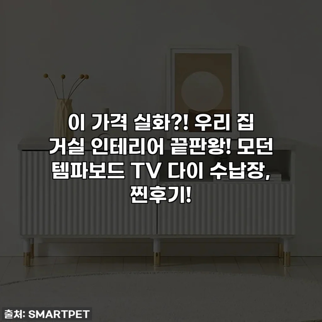 이 가격 실화?! 우리 집 거실 인테리어 끝판왕! 모던 템파보드 TV 다이 수납장, 찐후기!
