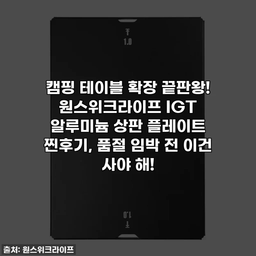 캠핑 테이블 확장 끝판왕! 원스위크라이프 IGT 알루미늄 상판 플레이트 찐후기, 품절 임박 전 이건 사야 해!