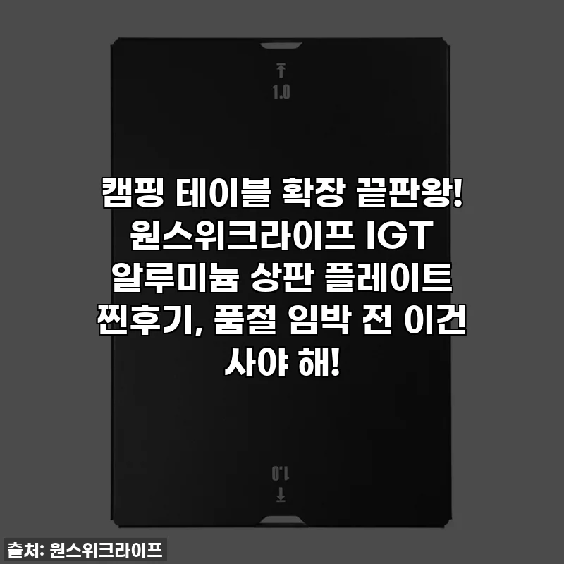 캠핑 테이블 확장 끝판왕! 원스위크라이프 IGT 알루미늄 상판 플레이트 찐후기, 품절 임박 전 이건 사야 해!