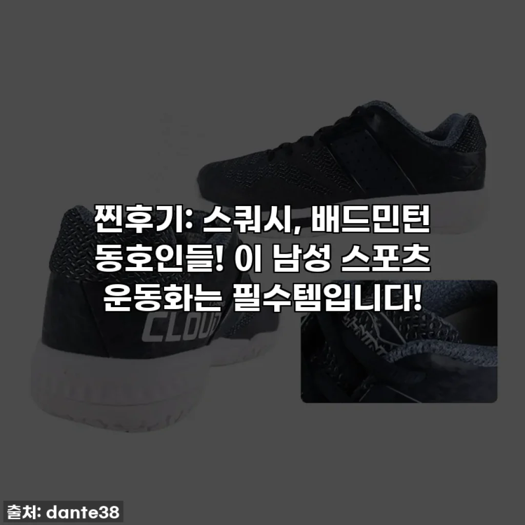 찐후기: 스쿼시, 배드민턴 동호인들! 이 남성 스포츠 운동화는 필수템입니다!