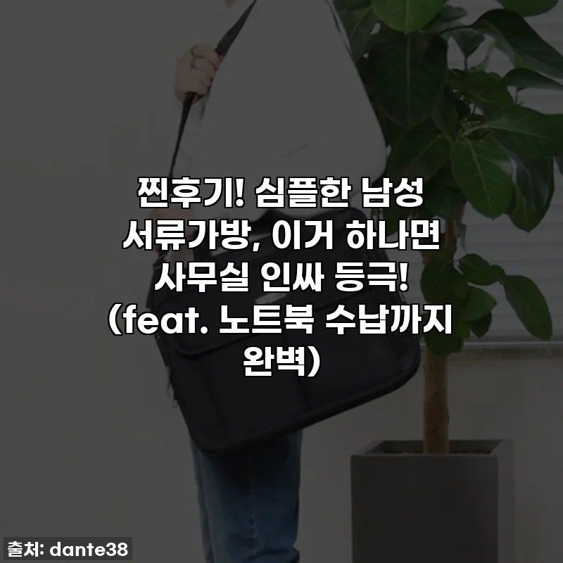 찐후기! 심플한 남성 서류가방, 이거 하나면 사무실 인싸 등극! (feat. 노트북 수납까지 완벽)