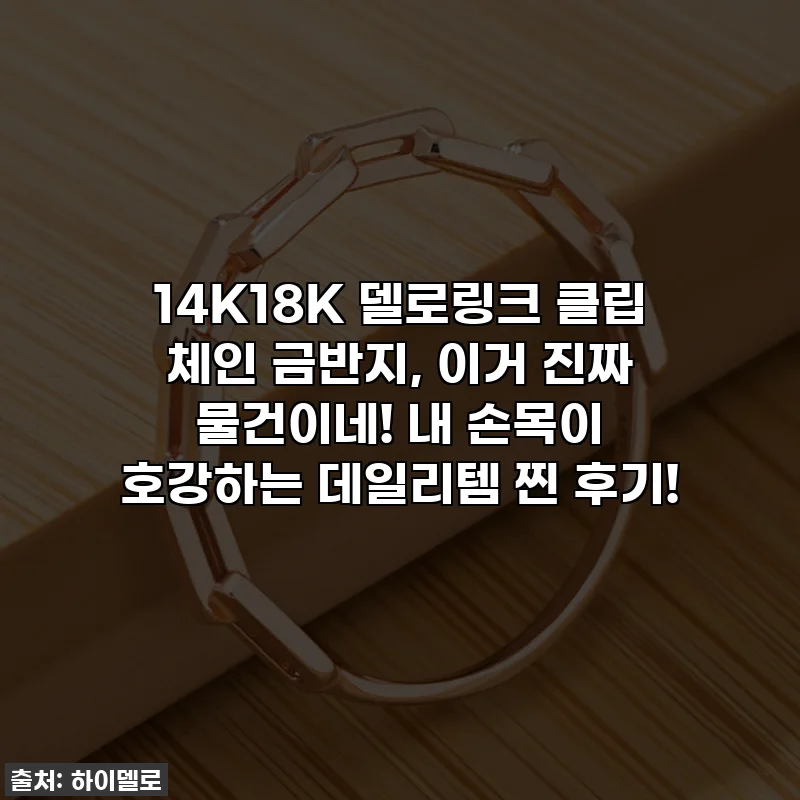 14K18K 델로링크 클립 체인 금반지, 이거 진짜 물건이네! 내 손목이 호강하는 데일리템 찐 후기!