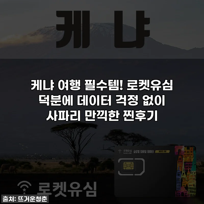 케냐 여행 필수템! 로켓유심 덕분에 데이터 걱정 없이 사파리 만끽한 찐후기