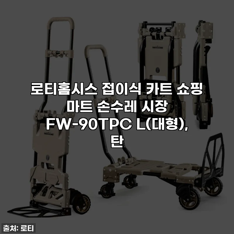로티홈시스 접이식 카트 쇼핑 마트 손수레 시장 FW-90TPC L(대형), 탄
