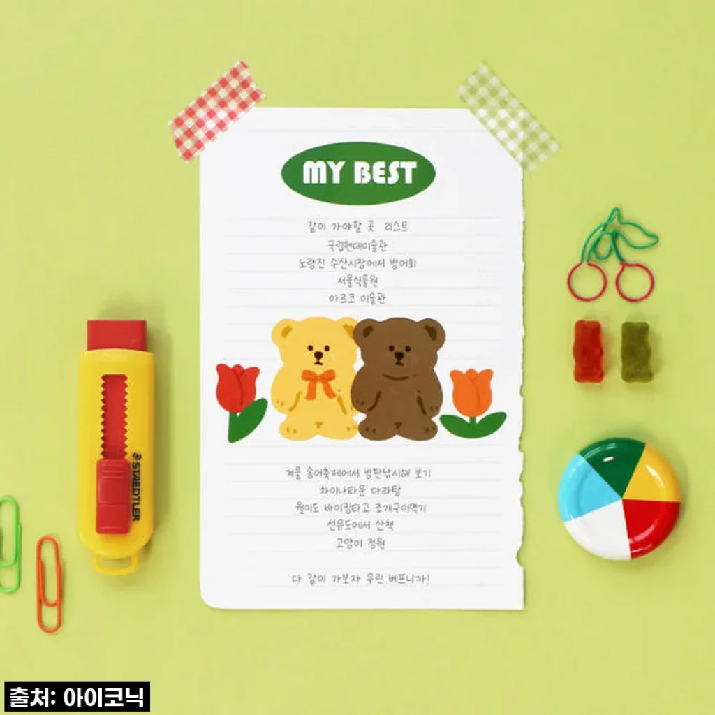 아이코닉 빅 포인트 스티커 Teddy bear, 품절 대란 예상! 다꾸 폰꾸 필수템 찐후기!