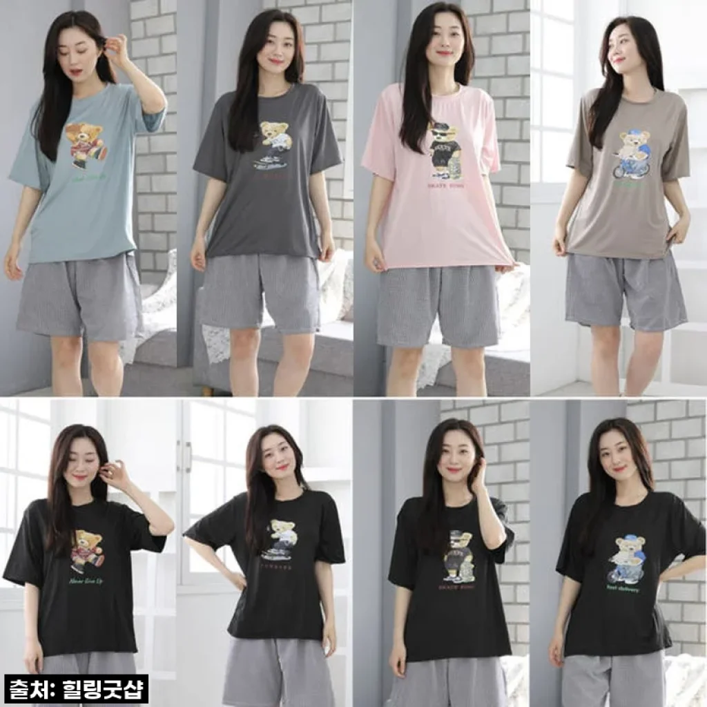 이슈템 등극! 곰돌이 커플 잠옷 상하세트, 직접 입어보니 품절각 인정?