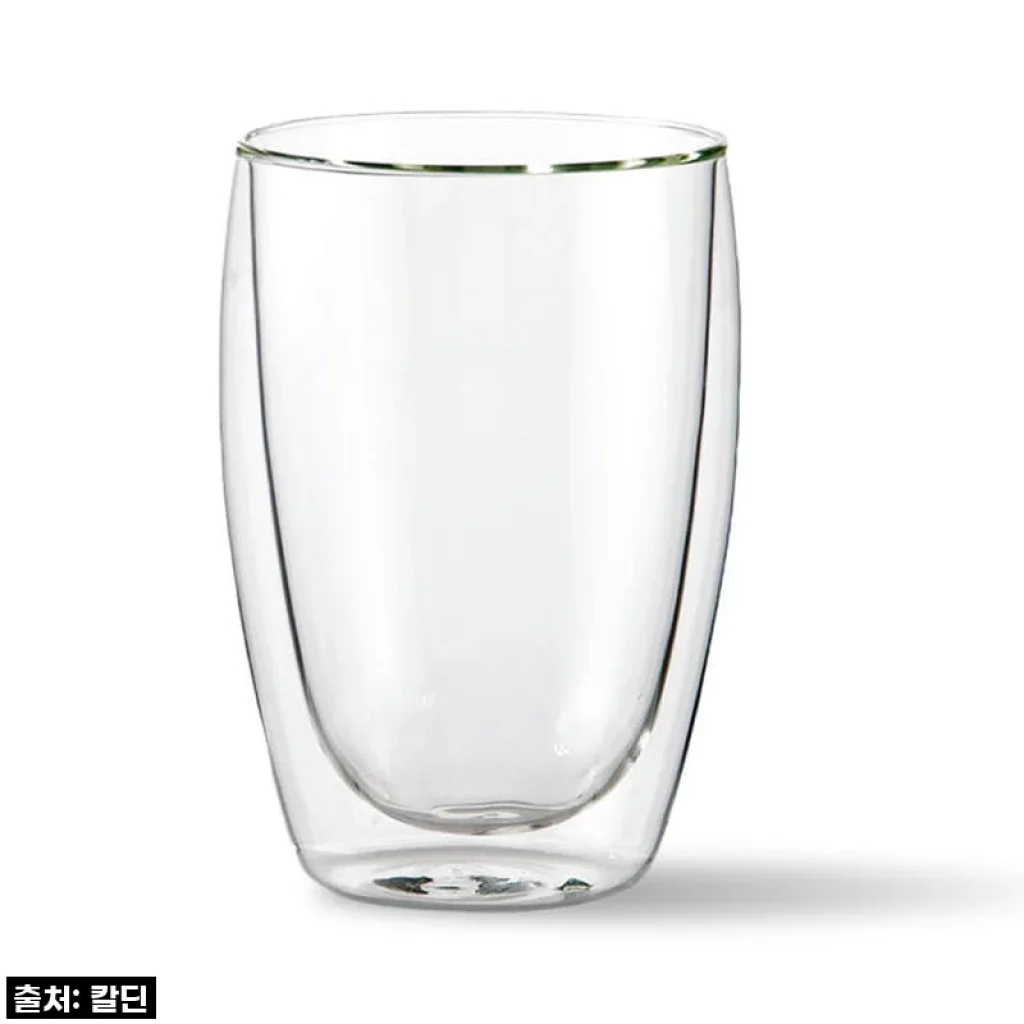 찐후기! 칼딘 홈카페 이중 내열 유리컵, 450ml 대용량으로 매일 커피 마시기 딱 좋아!