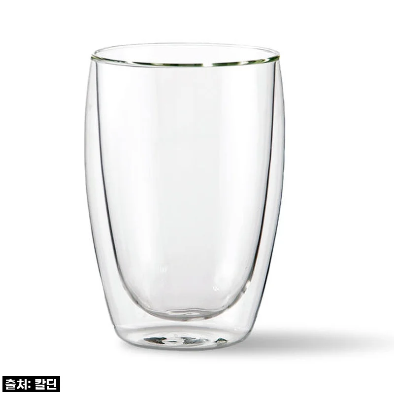 찐후기! 칼딘 홈카페 이중 내열 유리컵, 450ml 대용량으로 매일 커피 마시기 딱 좋아!
