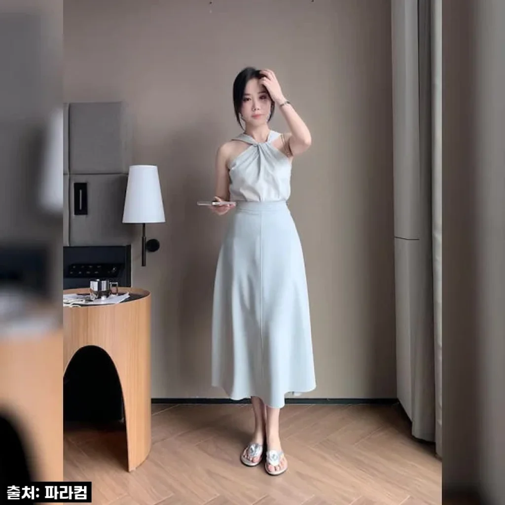 이 스커트 하나면 가을 코디 끝! 찐후기: A라인 롱스커트 하이웨이스트 슬림핏 직접 입어보니 감탄했어요!