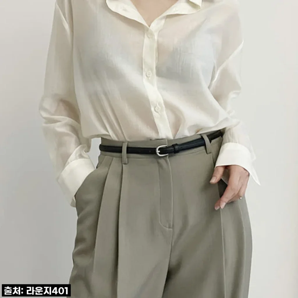 올 가을 필수템 등극! '데일리 실크 시스루 베이직 셔츠' 직접 입어보니 왜 품절대란인지 알겠어요!
