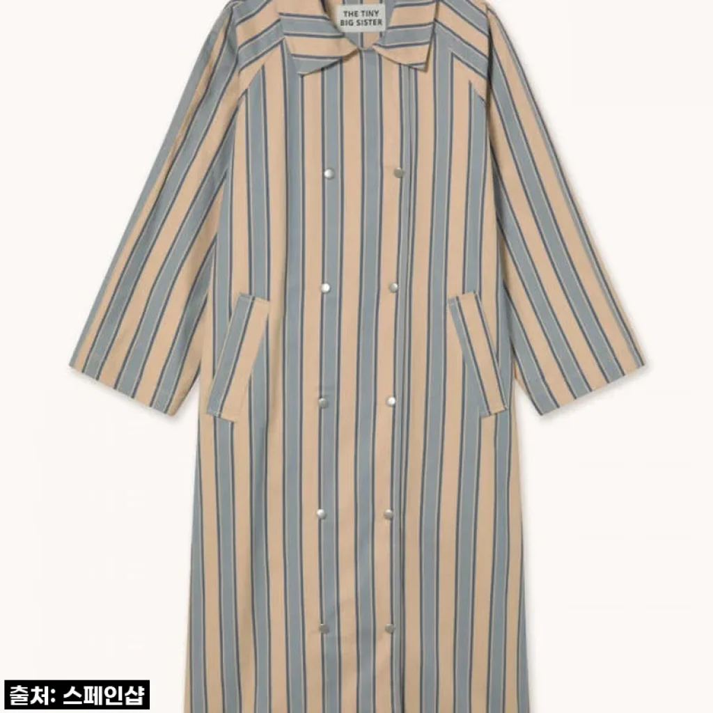 타이니코튼 다크바닐라 스트라이프 롱 트렌치코트 AW25-753R01 ONE COLOR