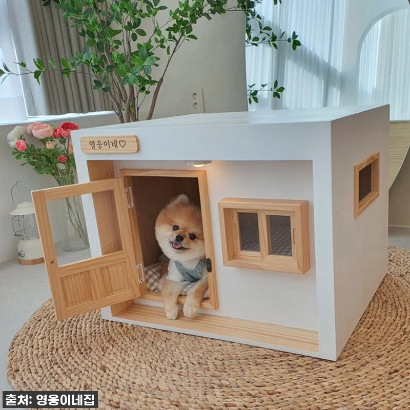 영웅이네 원목 강아지하우스 대리석 쿨 관련 이미지 2