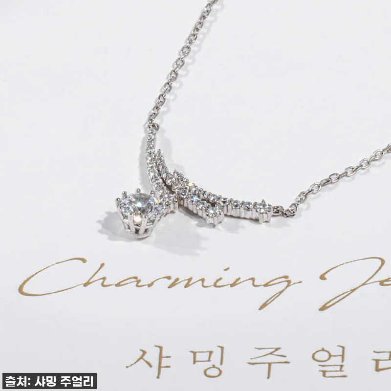 5부 다이아 목걸이 천연 현대 우신 관련 이미지 2