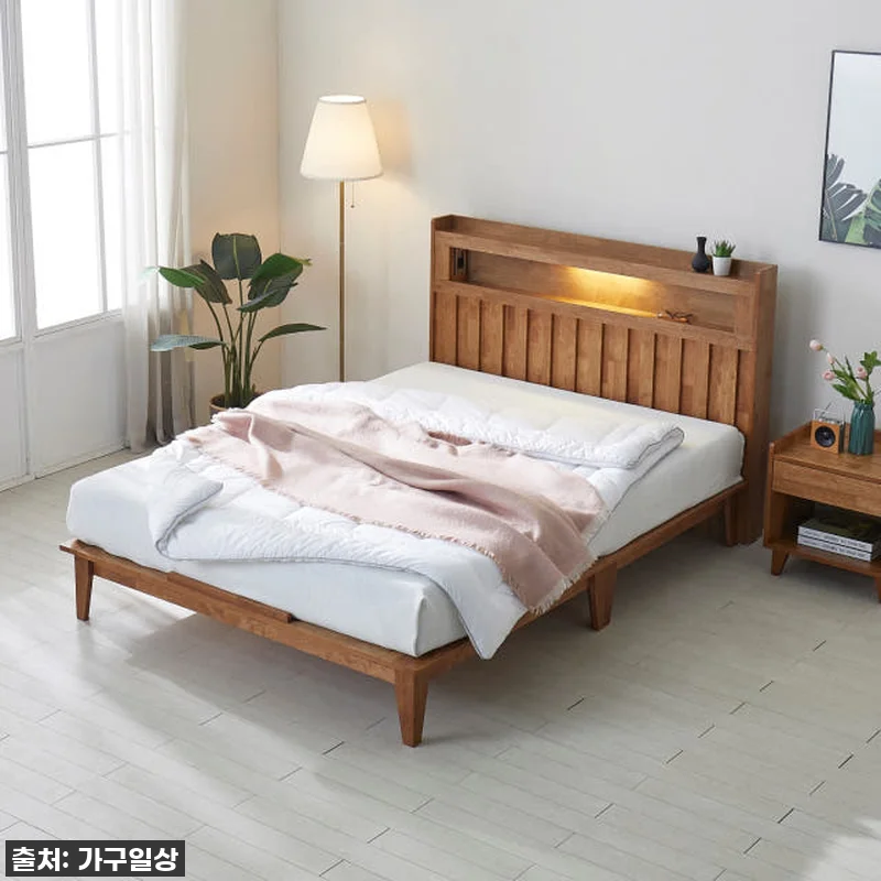 파라곤 평상형 LED 원목 침대 프레 관련 이미지 1
