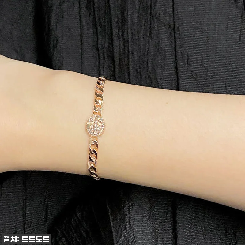 14K 18K 볼드 체인 팔찌, 할로 관련 이미지 6