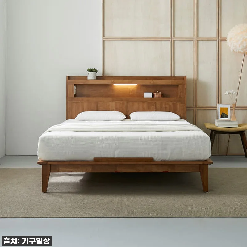 파라곤 평상형 LED 원목 침대 프레 관련 이미지 5