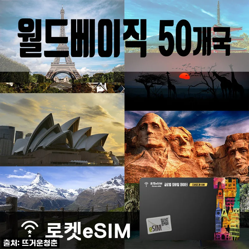 여행의 품격을 높여줄 필수템! 로켓eSIM 월드 베이직 50개국 10GB 무제한데이터 30일 플랜, 직접 써보니