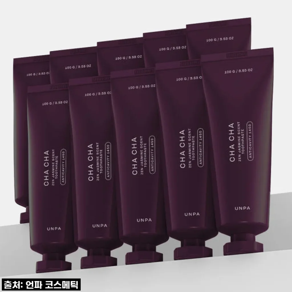 [10개입/충치예방] 언파 차차 젠 자스민향 1450 고불소 치약 100g, 10개