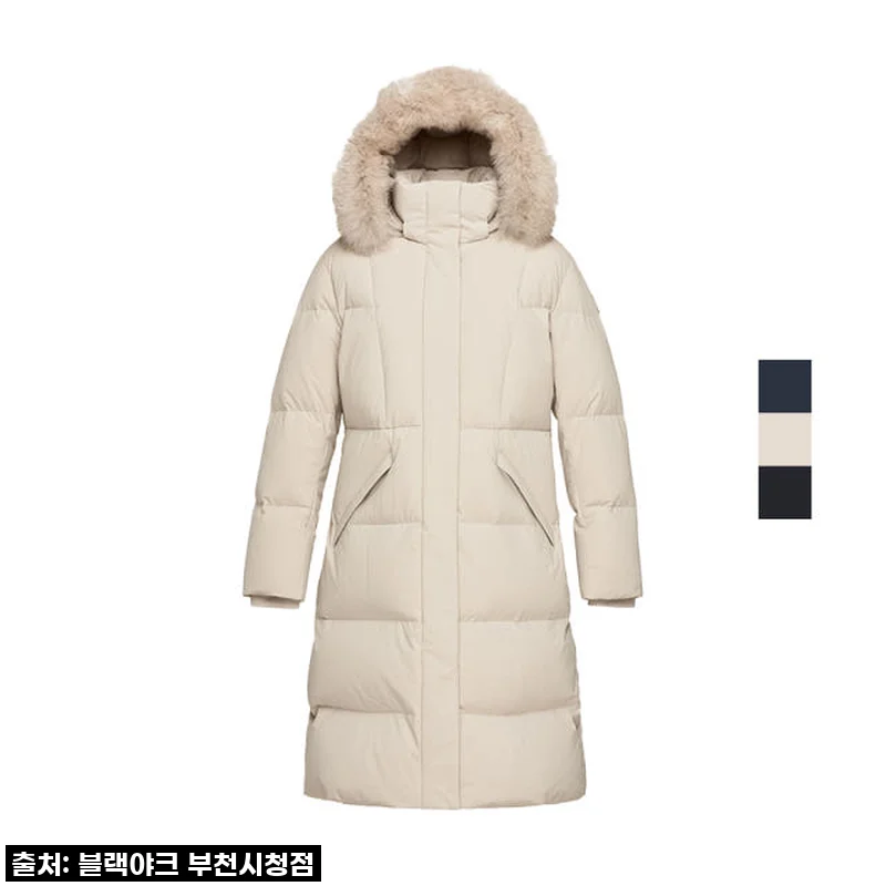 칼바람도 끄떡없어요! 여성 구스다운 롱패딩 퀼팅 다운점퍼, 직접 입어보니 (컬러: 차콜, 사이즈: 90)