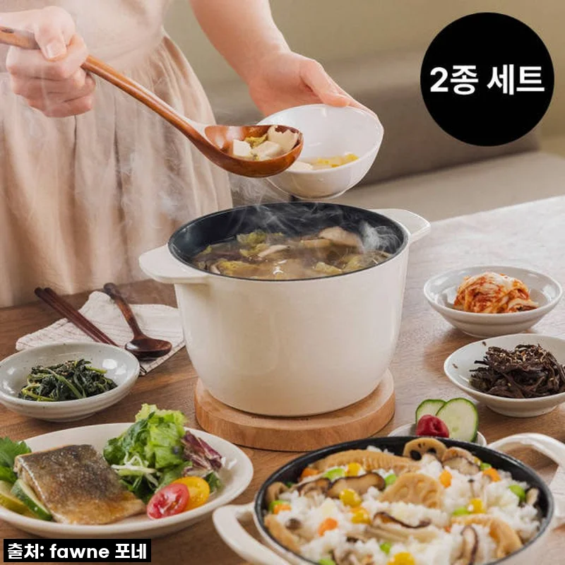 포네 온기 무쇠 냄비 2종 세트 사용후기, 가성비와 디자인 모두 만족스러운 선택