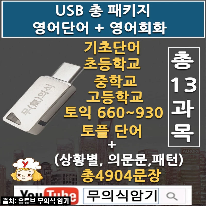 영단어+영어회화 USB 무의식 암기 총패키지 A 사용 후기