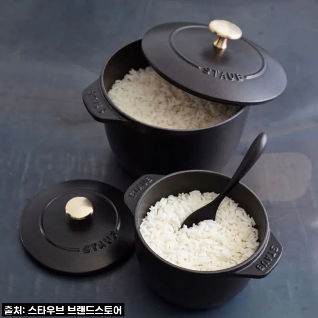 스타우브 라이스 꼬꼬떼 블랙 20cm 사용후기 – 1인분 건강밥부터 잼 만들기까지 만능 냄비