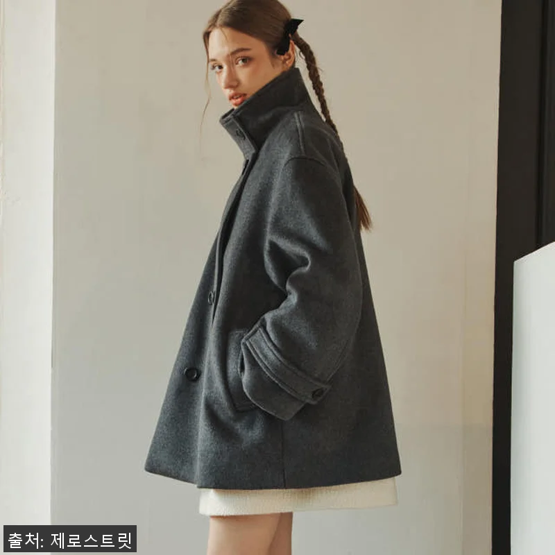 제로스트릿 울 더블 하프 코트 사용후 관련 이미지 1