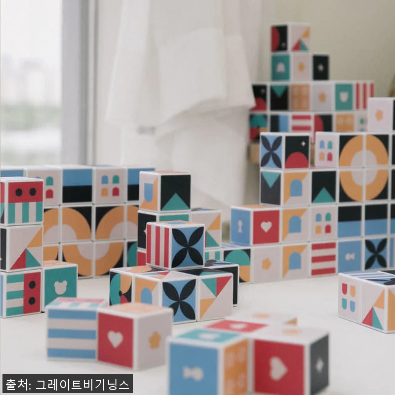 라토아 패턴큐브 자석블럭 60pcs 관련 이미지 1