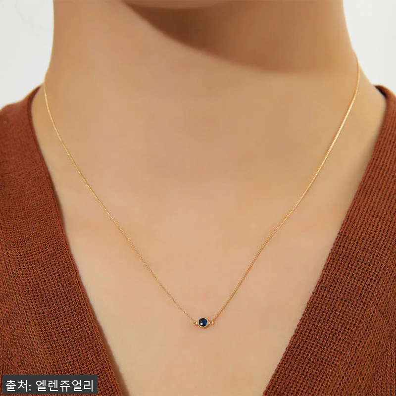 14K 18K 신 커브 체인 탄생석 관련 이미지 1