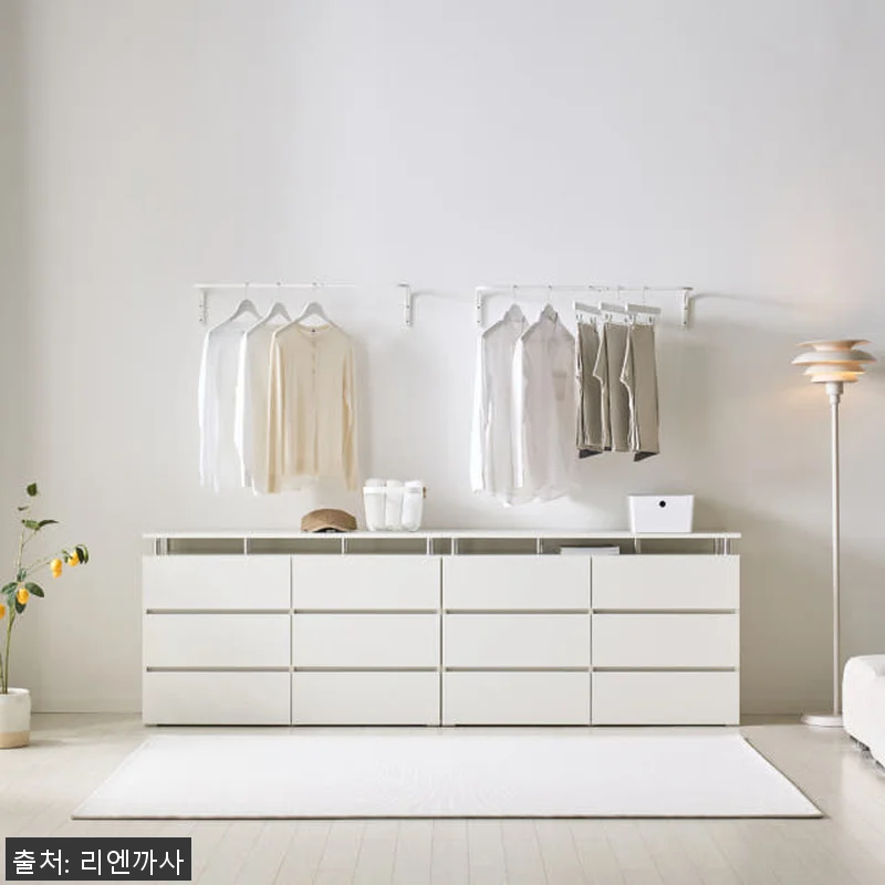 마인 3단 서랍장 1200 (화이트) 관련 이미지 2