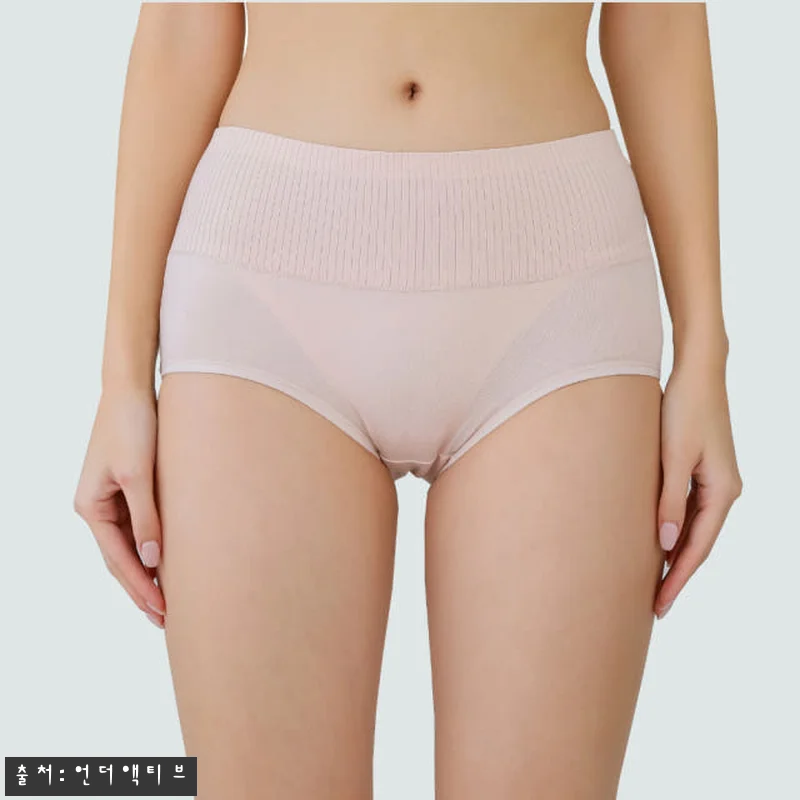 하이웨스트 여성 면 팬티 순면 복부 관련 이미지 3