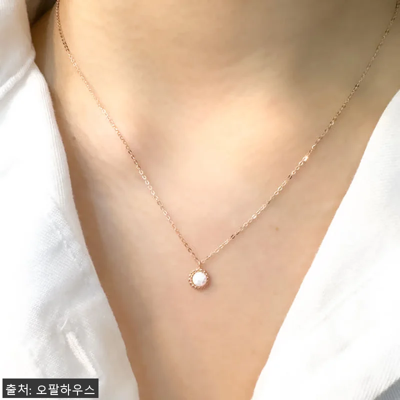 14k 합성오팔 체인 목걸이 OPPN 관련 이미지 3