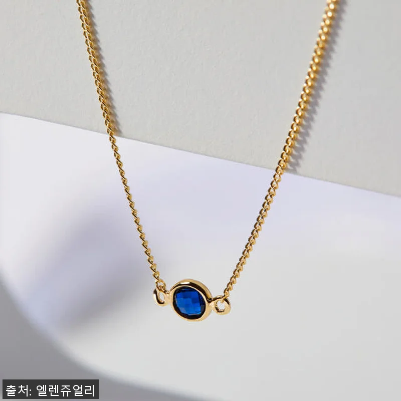 14K 18K 신 커브 체인 탄생석 관련 이미지 3