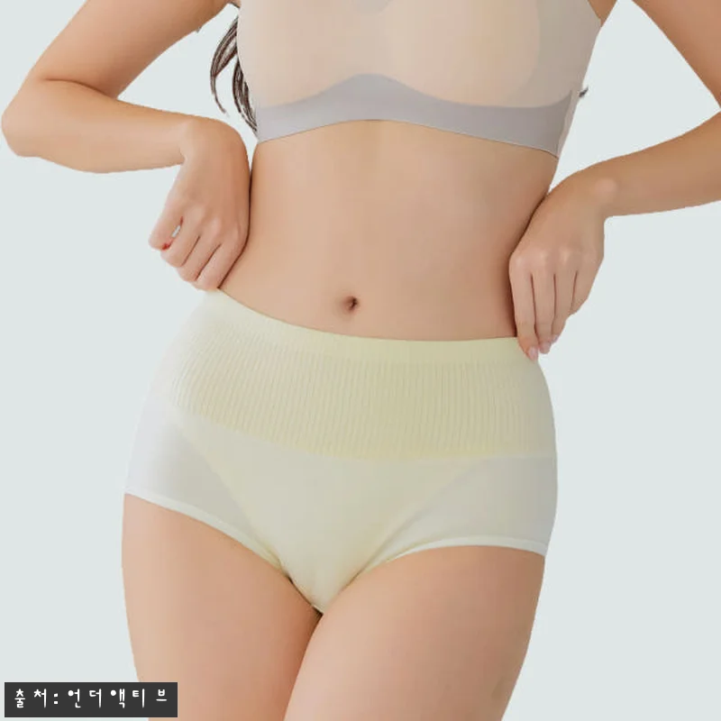 하이웨스트 여성 면 팬티 순면 복부 관련 이미지 4
