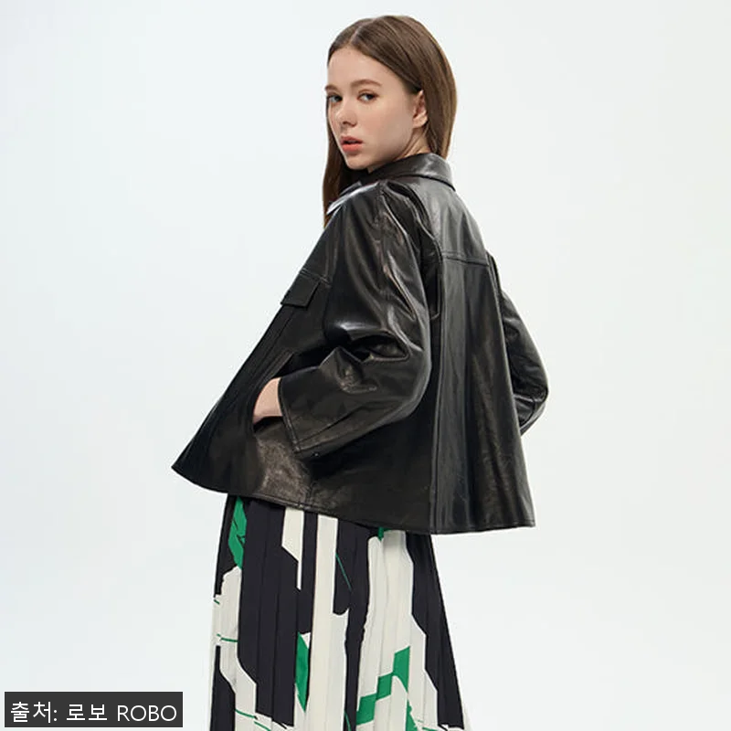 로보 프리미엄 돌체 레더 케이프 재킷 관련 이미지 4