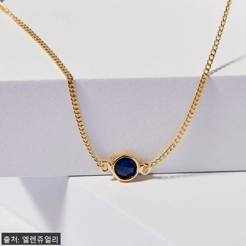 14K 18K 신 커브 체인 탄생석 관련 이미지 4