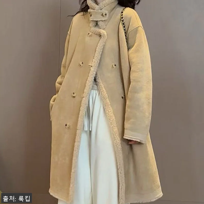 여성 리버서블 양털100 무스탕 롱코 관련 이미지 5