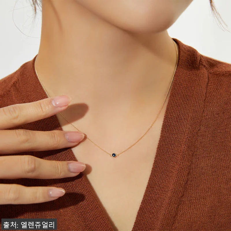 14K 18K 신 커브 체인 탄생석 관련 이미지 6
