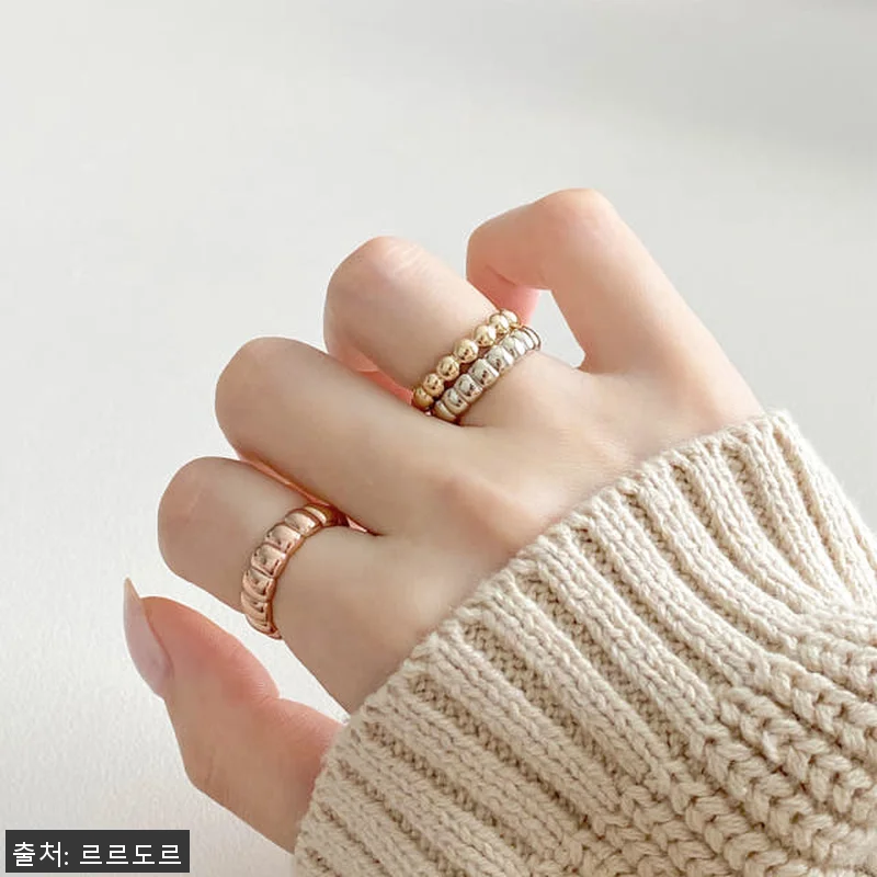 14k 볼 금반지 사각 라운드 볼드링 관련 이미지 8