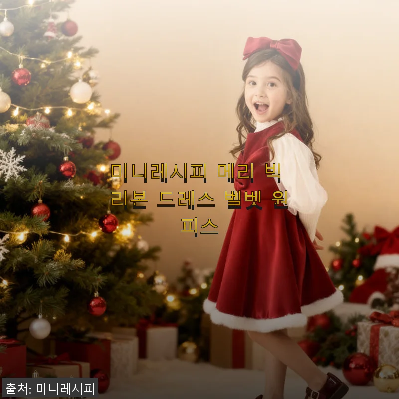 미니레시피 메리 빅 리본 드레스 벨벳 원피스 사용후기