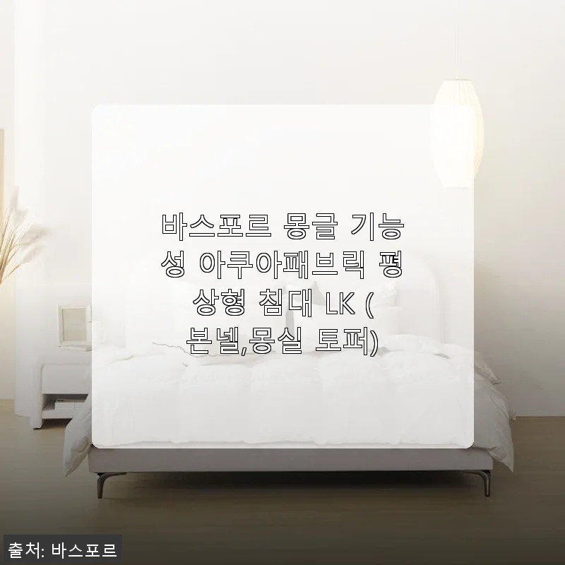 바스포르 몽글 기능성 아쿠아패브릭 평상형 침대 LK 사용 후기와 제품 소개