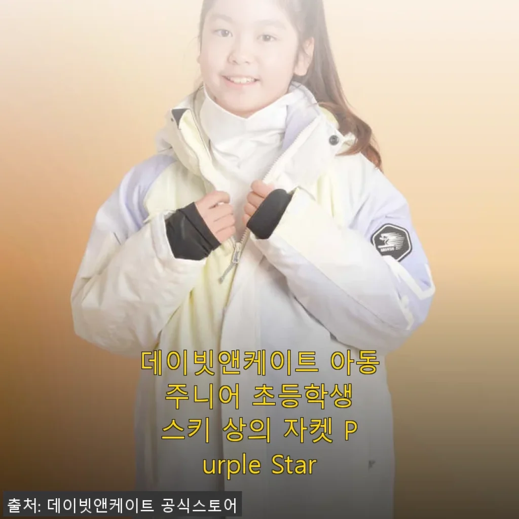데이빗앤케이트 아동 주니어 초등학생 스키 상의 자켓 Purple Star 사용후기