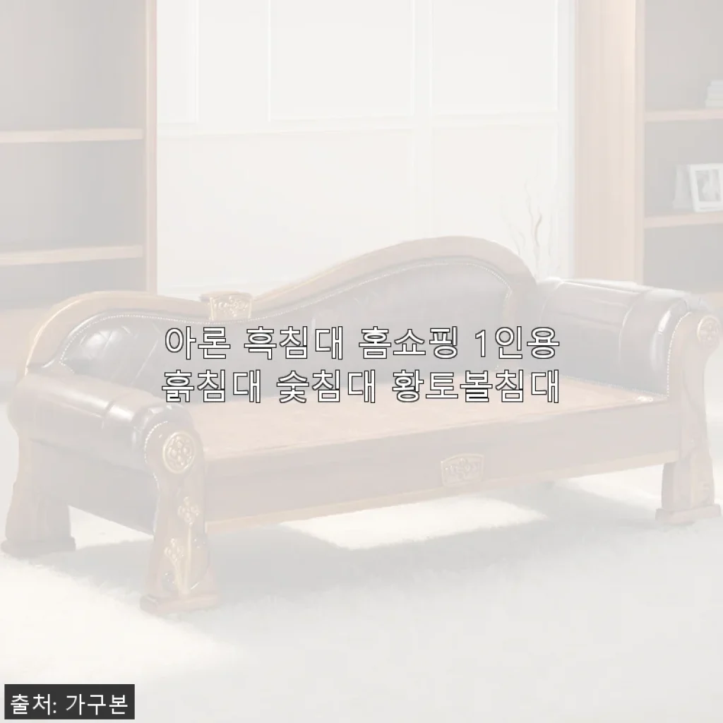 아론 흑침대 홈쇼핑 1인용 흙침대 숯침대 황토볼침대 사용후기
